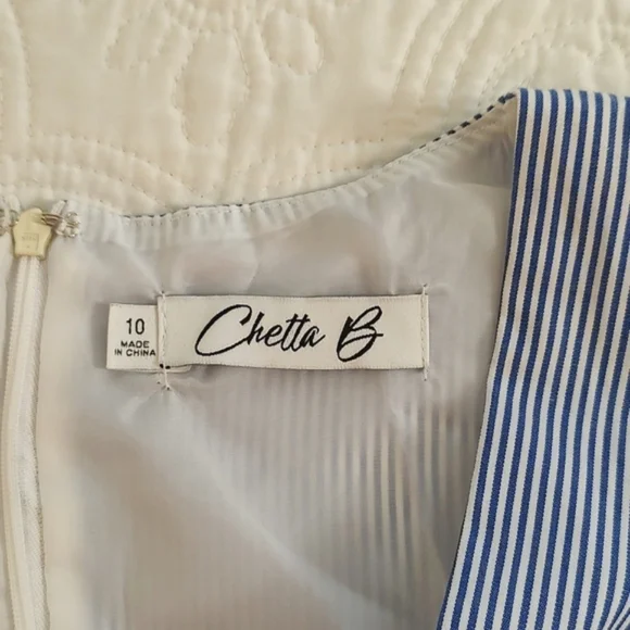 Chetta B Woman's Summer Paris Print Fit & Flare Dress/ Size 10 - Picture 7 of 14